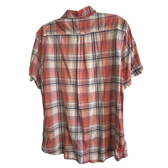 IZOD MENS XL Saltwater Relaxed Classsic Button Down Short Sleeved Shirt - Picture 4 of 11